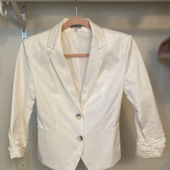 Express White Button Blazer - Picture 2 of 2